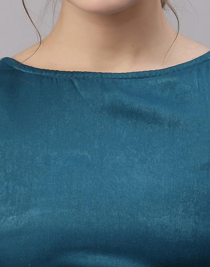 Teal Ruffled Party Dress | Sudathi