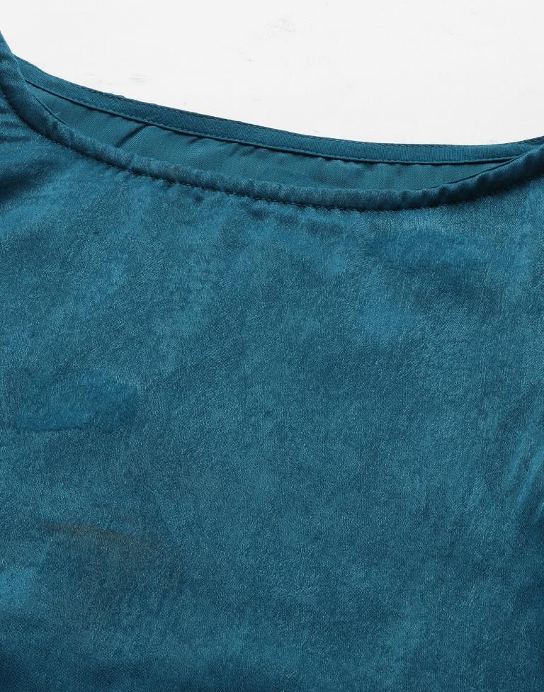 Teal Ruffled Party Dress | Sudathi