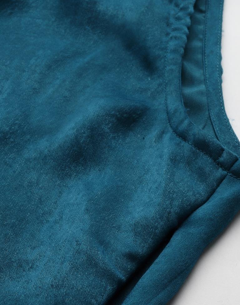 Teal Ruffled Party Dress | Sudathi