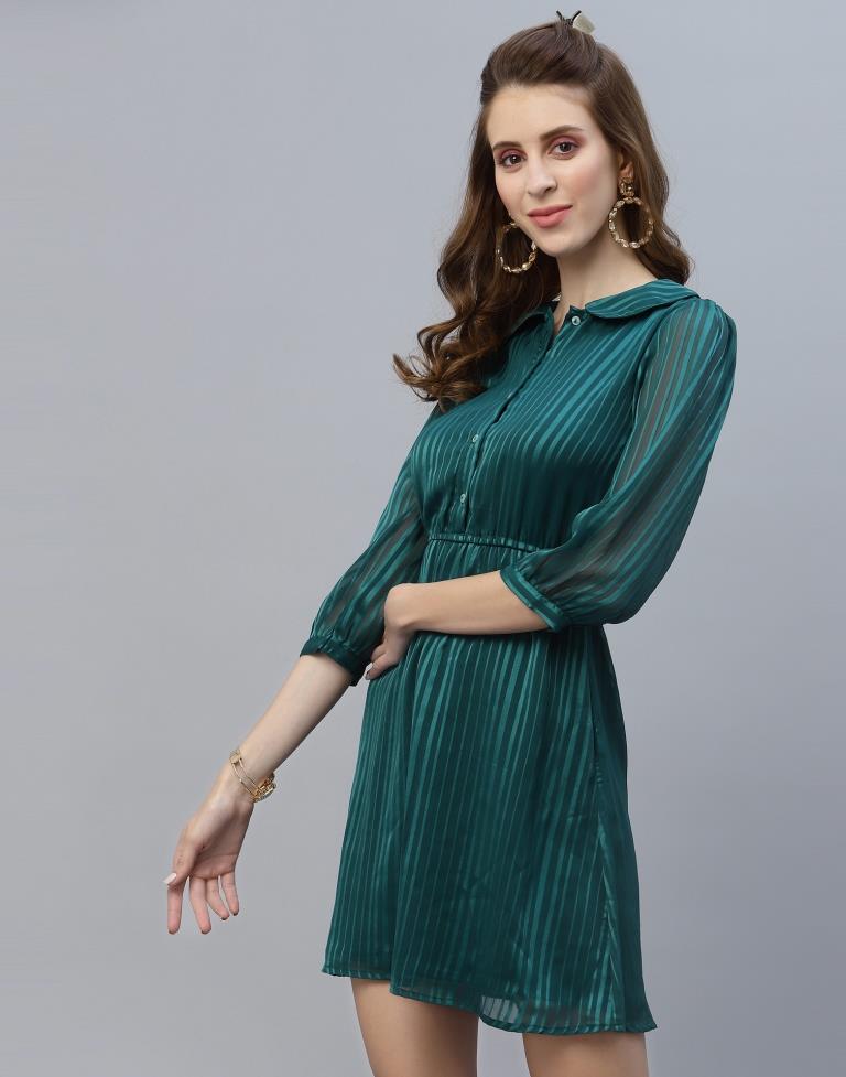 Rama Satin Stripes Cinch Dress | Sudathi