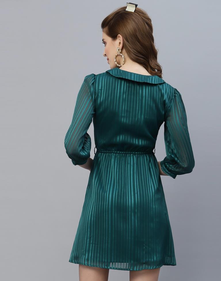 Rama Satin Stripes Cinch Dress | Sudathi