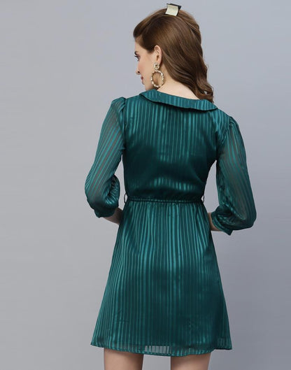 Rama Satin Stripes Cinch Dress | Sudathi