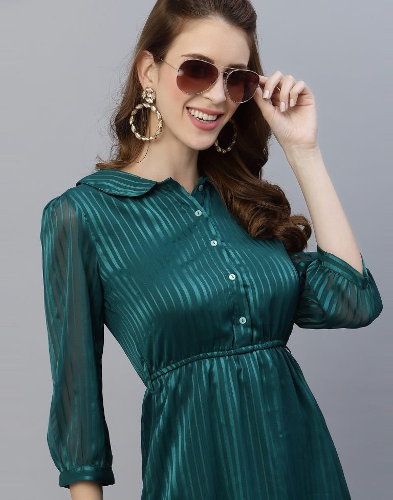 Rama Satin Stripes Cinch Dress | Sudathi