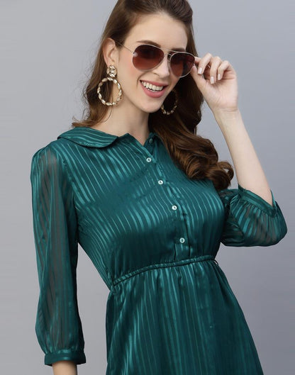 Rama Satin Stripes Cinch Dress | Sudathi