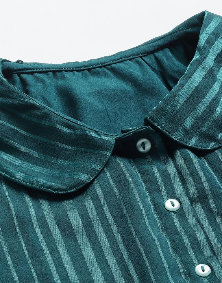Rama Satin Stripes Cinch Dress | Sudathi