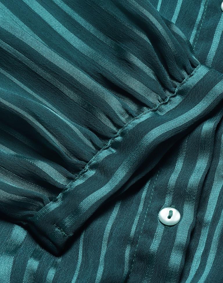 Rama Satin Stripes Cinch Dress | Sudathi