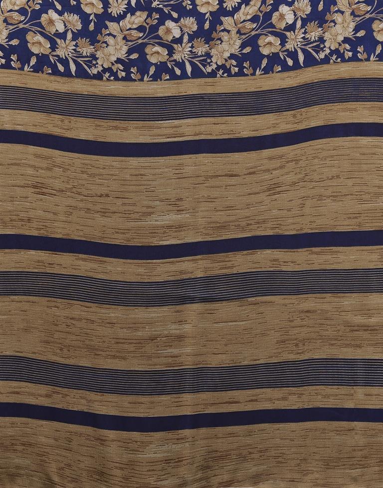 Mahendi Green Chiffon Floral Printed Saree