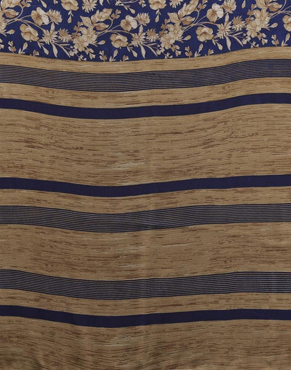 Mahendi Green Chiffon Floral Printed Saree