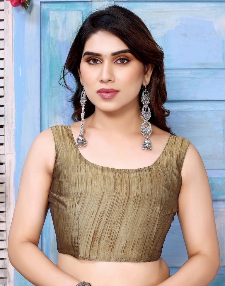 Rama Green Chiffon Floral Printed Saree