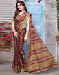 Maroon Chiffon Floral Printed Saree
