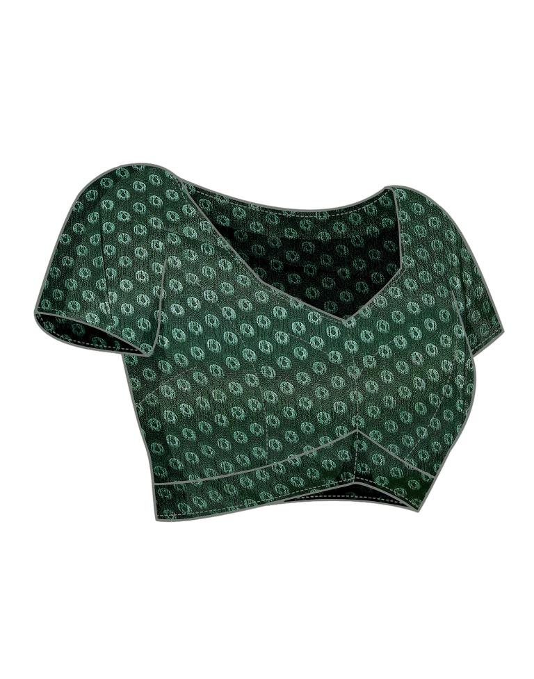 Green Silk Printed Saree