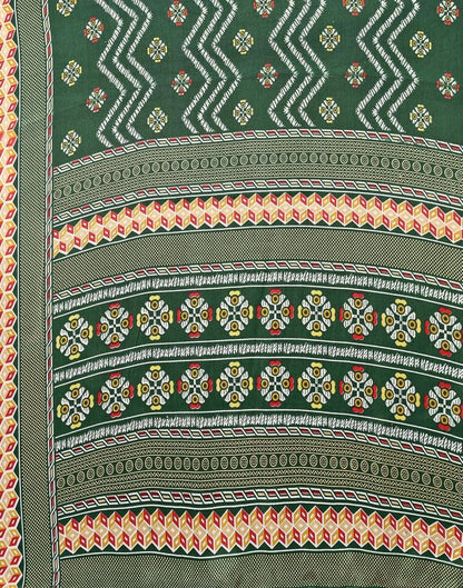 Green Silk Printed Saree