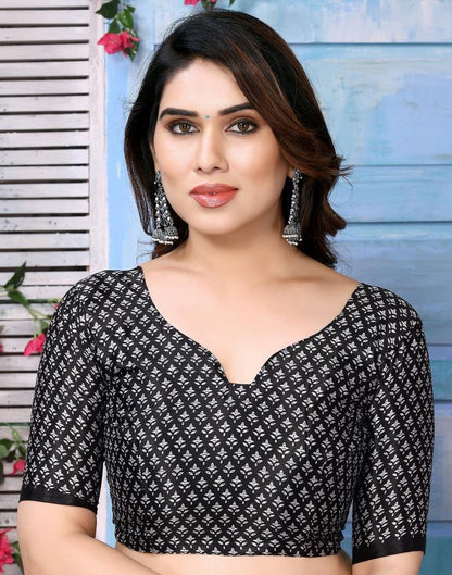 Grey Silk Printed Saree