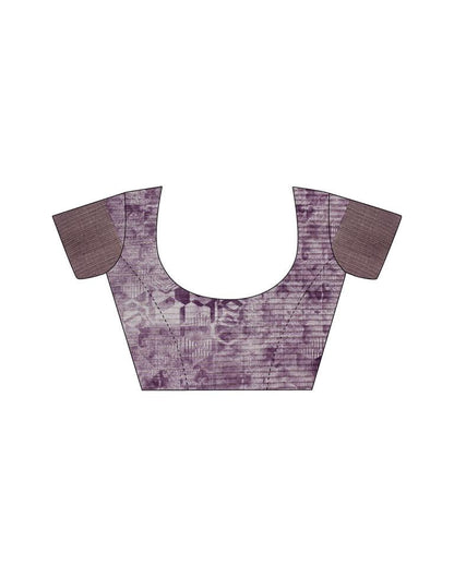 Light Pink Printed Silk Saree