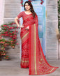 Red Silk Printed Saree