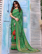 Green Silk Printed Saree
