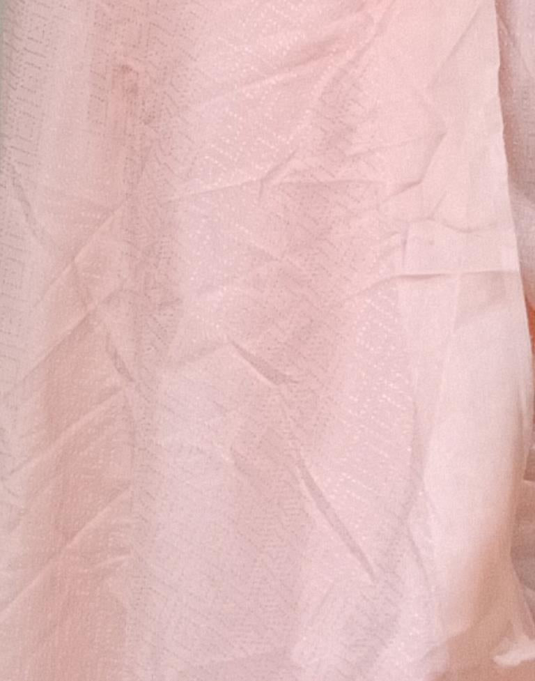 Ready to Wear Peach Silk Self Woven Saree