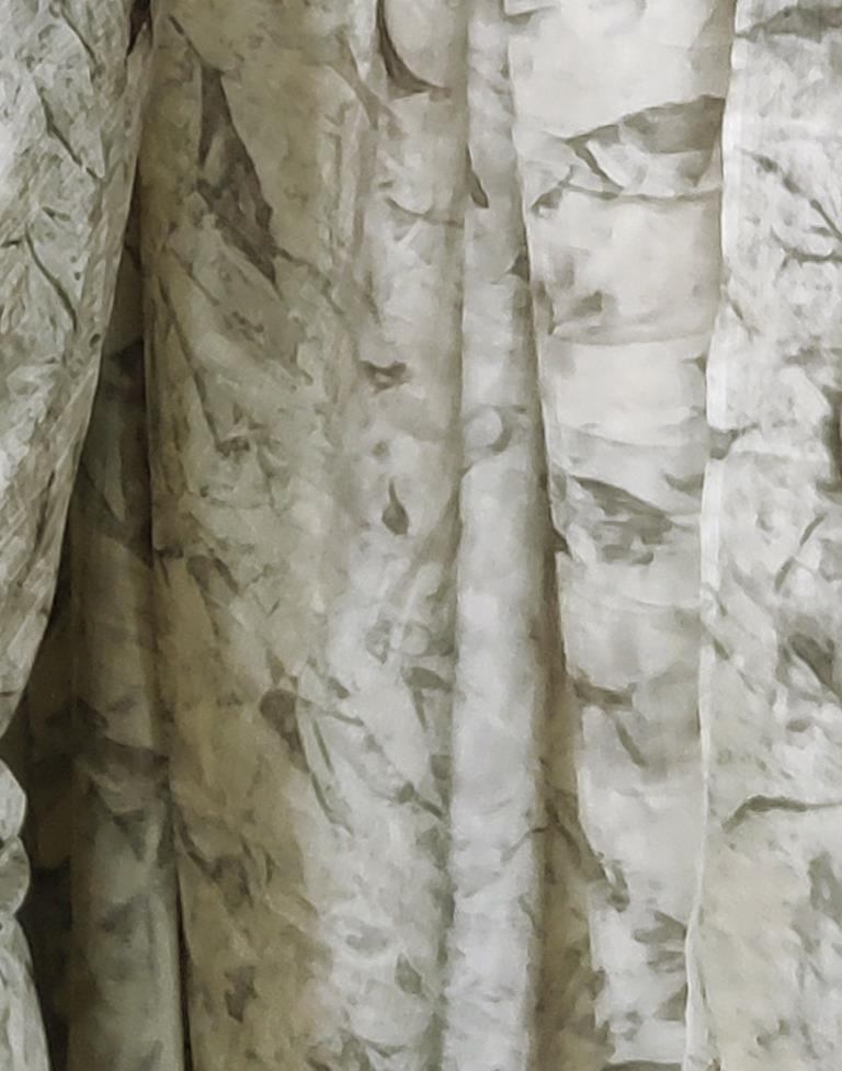 Ready to Wear Light Grey Chiffon Printed Saree