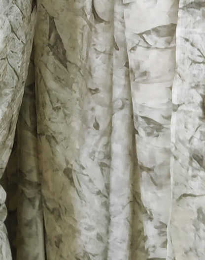 Ready to Wear Light Grey Chiffon Printed Saree