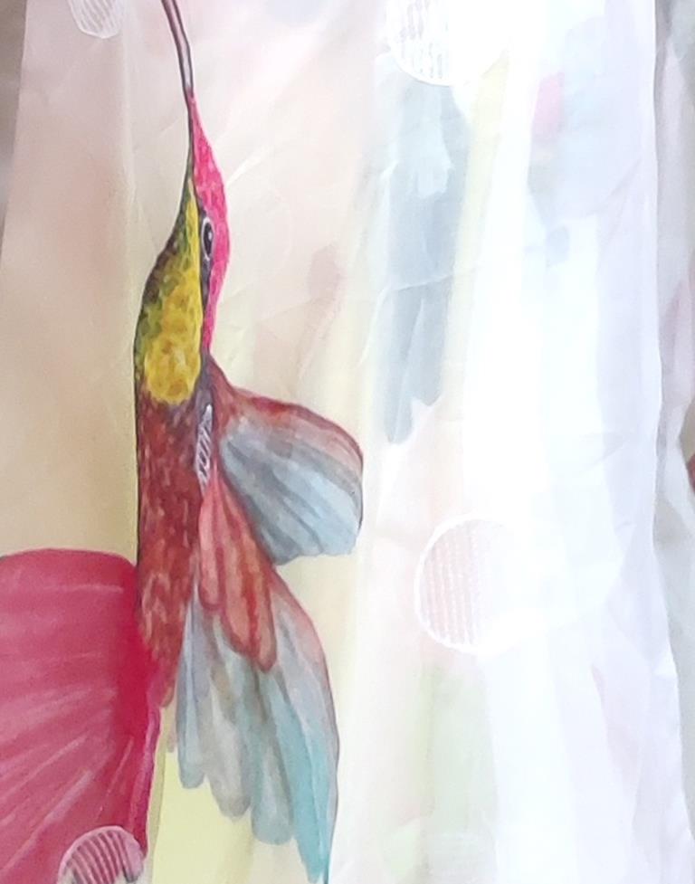 Ready to Wear Multicoloured Printed Georgette Saree