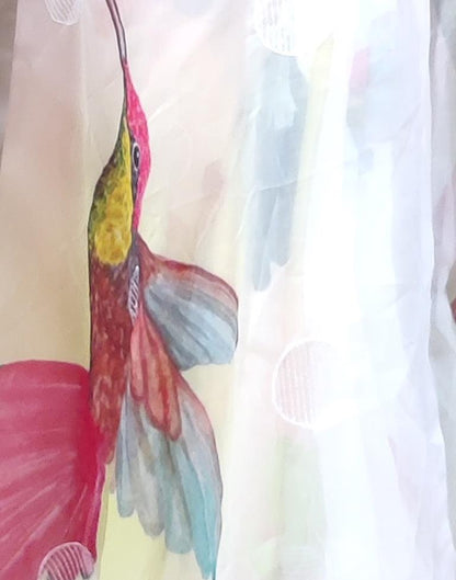 Ready to Wear Multicoloured Printed Georgette Saree