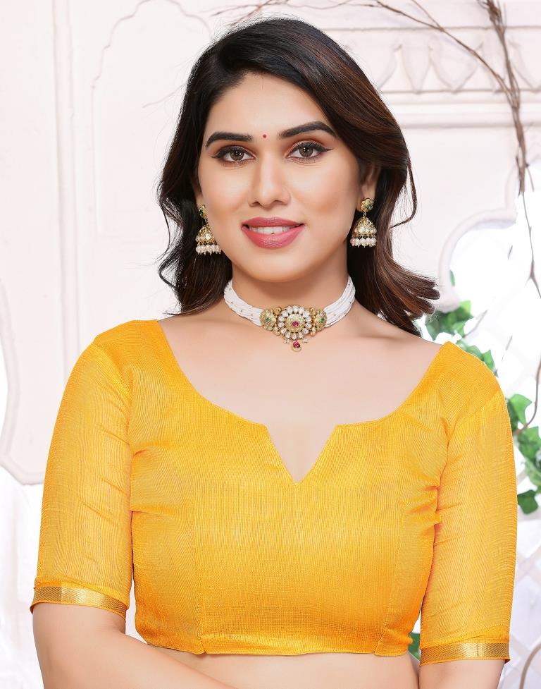 Turmeric Yellow Chiffon Bandhani Printed Saree