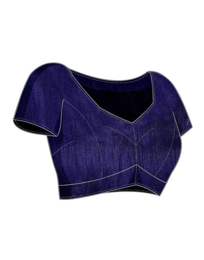 Blue Chiffon Printed Saree