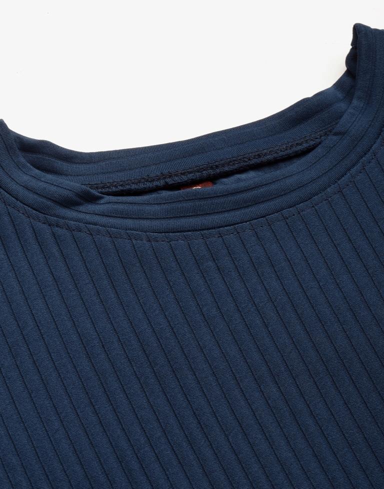 Prusian Blue Ruffuled Dress | Sudathi