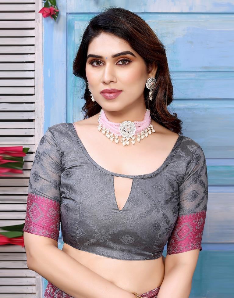 Turquoise Silk Weaving Saree