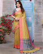 Turmeric Yellow Silk Weaving Saree