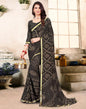 Black Georgette Bandhani Printed Saree