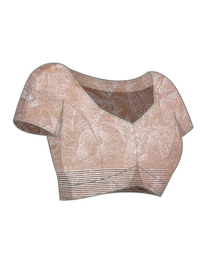 Orange Chiffon Printed Saree