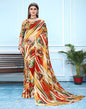 Multicoloured Georgette Digital Printed Saree