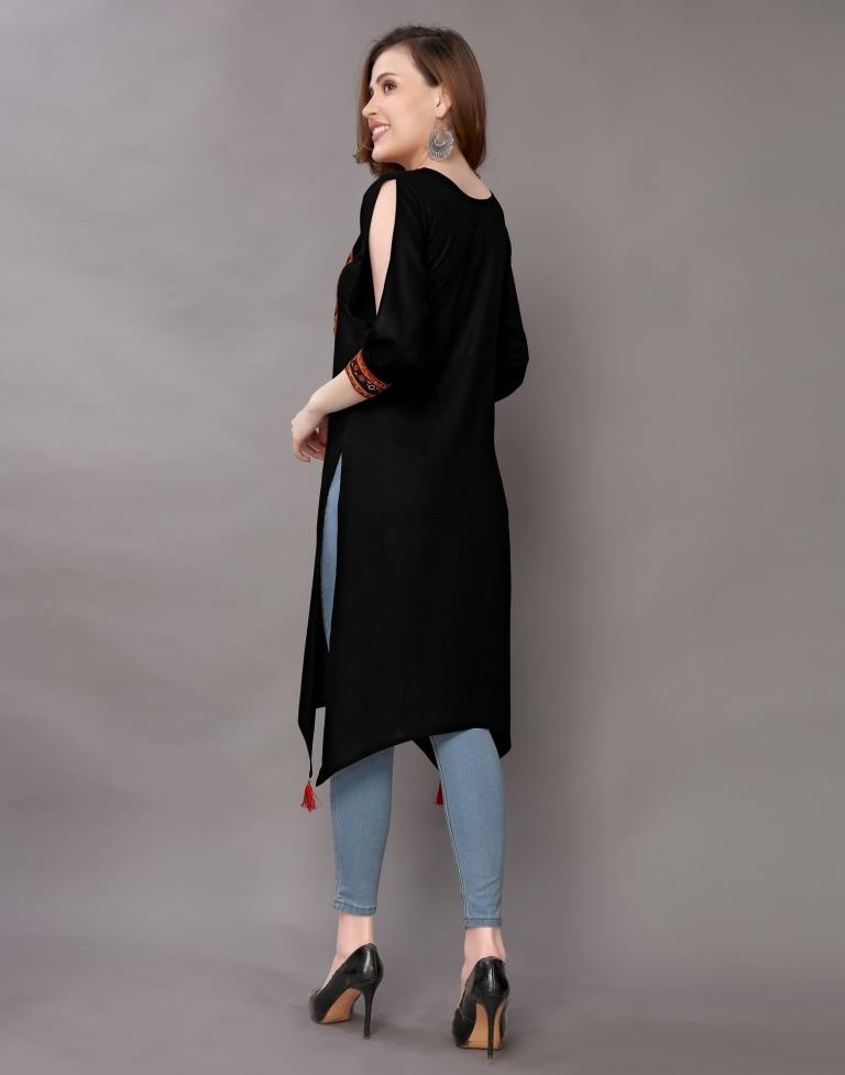 Black Printed Kurti | Sudathi