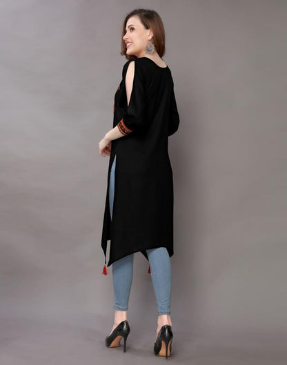 Black Printed Kurti | Sudathi