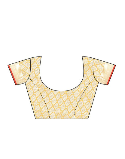 Turmeric Yellow Silk Weaving Saree