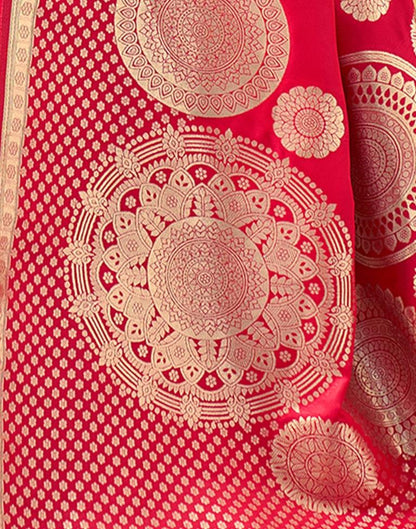 Rani Pink Weaving Silk Banarasi Saree