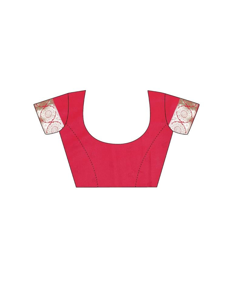 Rani Pink Weaving Silk Banarasi Saree