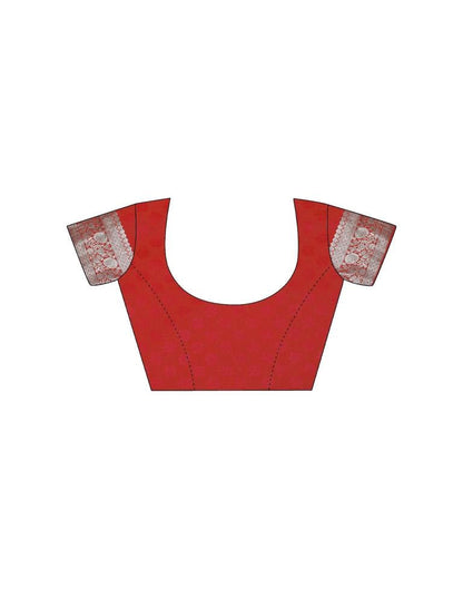 Red Weaving Silk Banarasi Saree