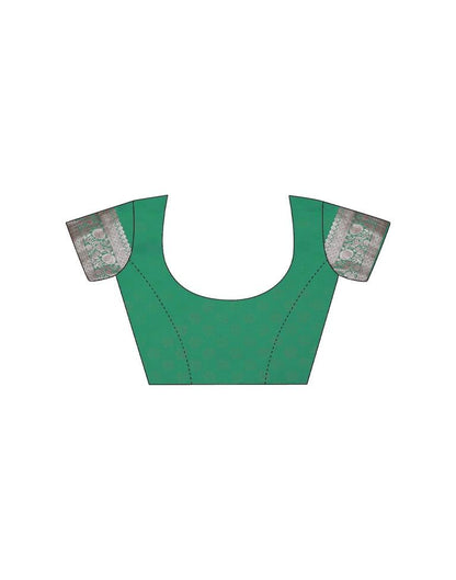 Turquoise Weaving Silk Banarasi Saree