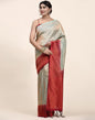 Maroon Jacquard Silk Saree