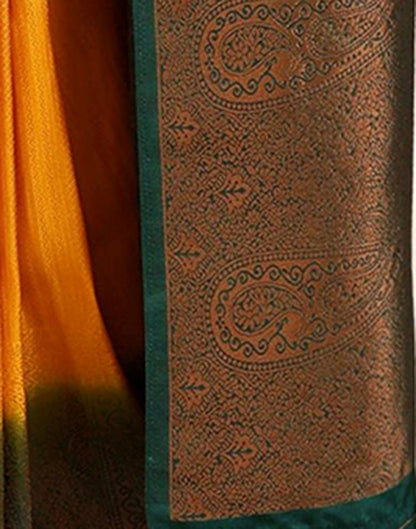 Dark Green Jacquard Silk Saree