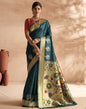 Teal Weaving Silk Paithani Saree