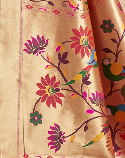 Rani Pink Weaving Silk Paithani Saree