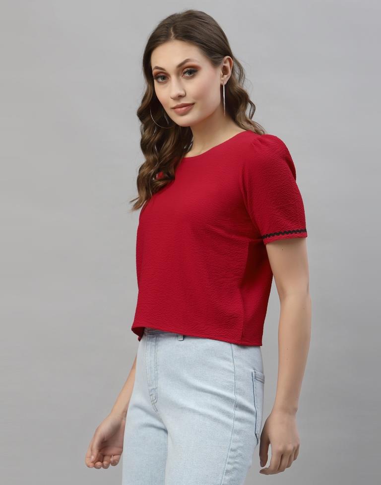Red Solid Top | Sudathi
