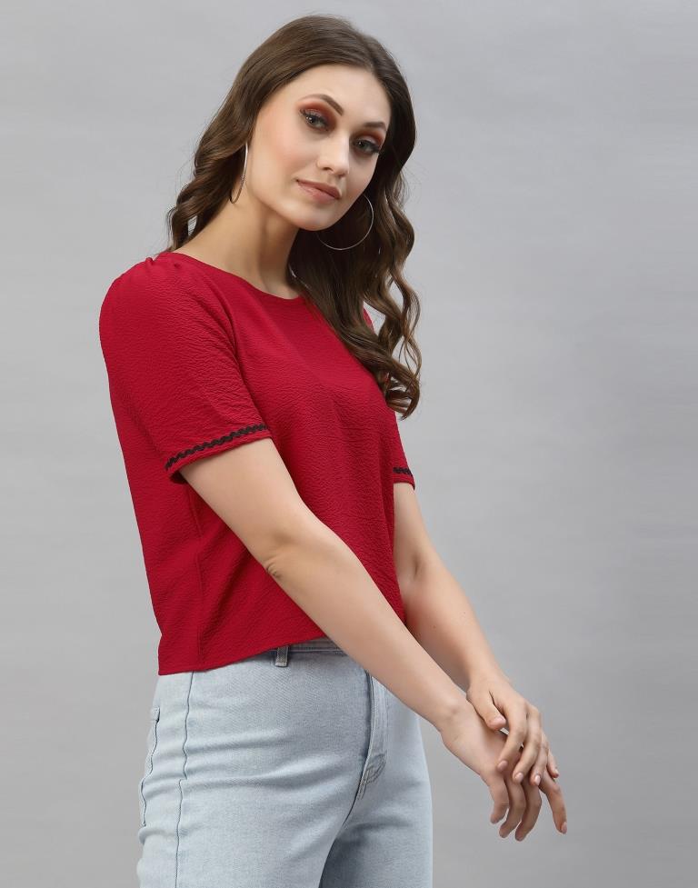 Red Solid Top | Sudathi