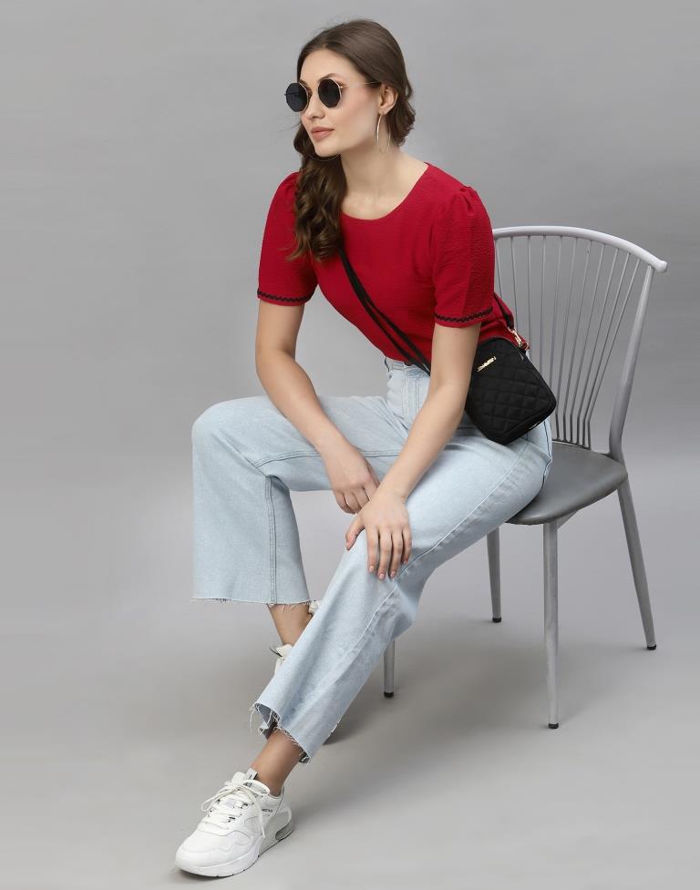 Red Solid Top | Sudathi