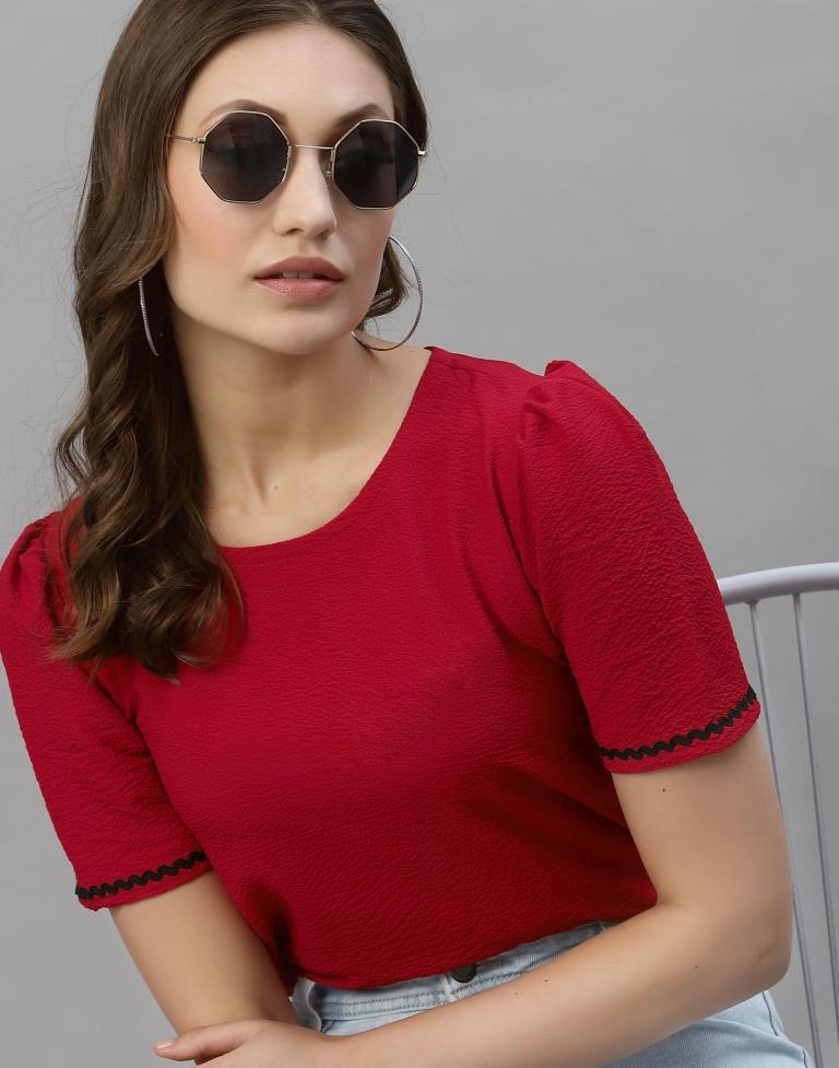 Red Solid Top | Sudathi