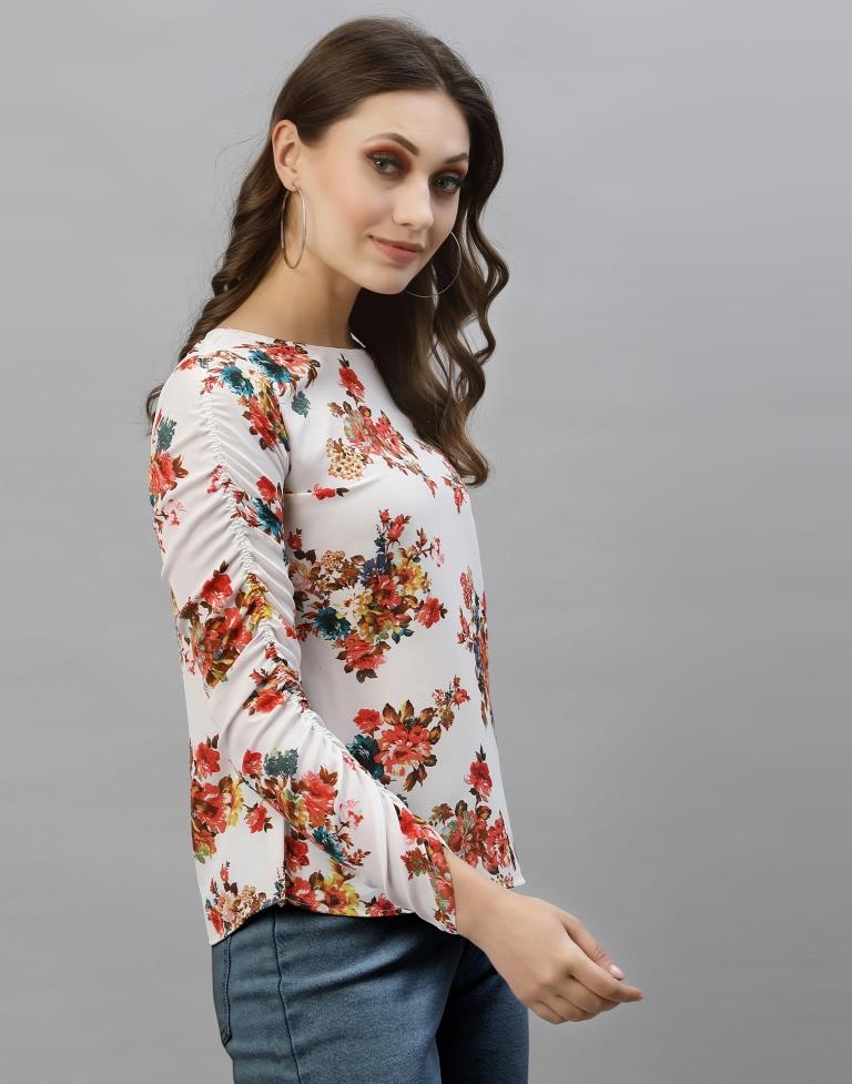 White Floral Top | Sudathi