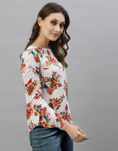 White Floral Top | Sudathi